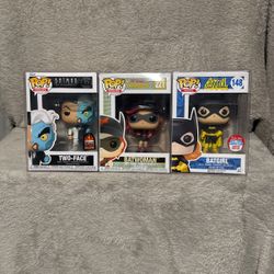 Two-Face, Batwoman, Batgirl Funko Pops 