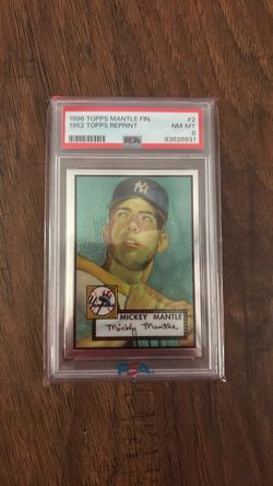 Mickey Mantle 1996 Topps Finest #2 PSA 8 – 1952 Reprint