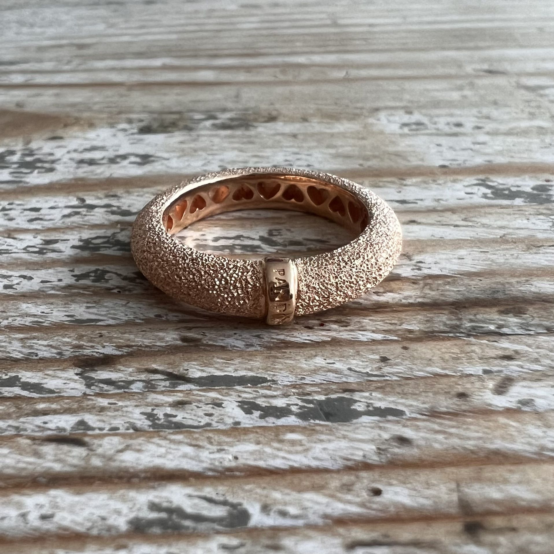 PANDORA ROSE GOLD VERMEIL MATTE BRILLIANCE RING SIZE 50 5