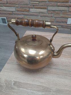 Brass gold kettle