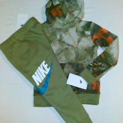 Nike Boys Youth 2pc Alligator Camo Hooded Jogger Set- 4T 