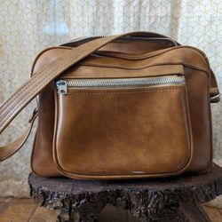 Vintage Brown Crossbody Bag