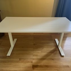 IKEA Desk sit/standing, white, 63x31 1/2"