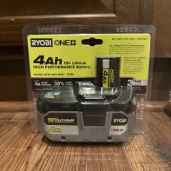 * NEW IN BOX * Ryobi One+ 18v Battery - 4.0ah HP (High Performance) [PBP004]  (40% Off)