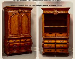 2-piece wooden armoire Thomasville Chateau Provence collection