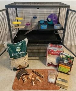CLEAN & Complete Critter Nation Cage Setup + Supplies
