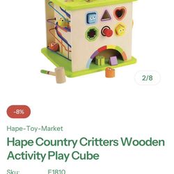Kids Wooden Activity Cube