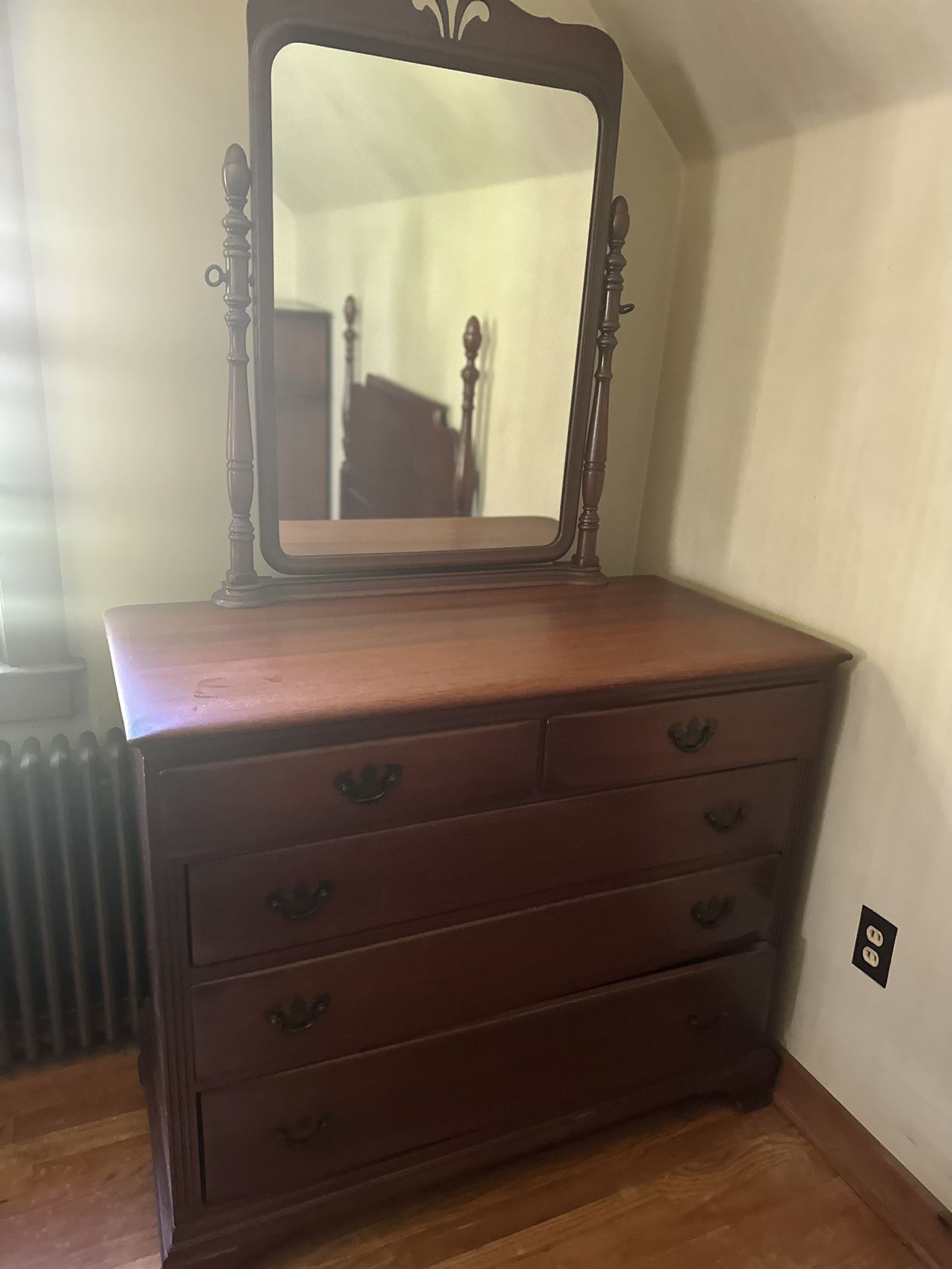 Vintage Dresser And Mirror