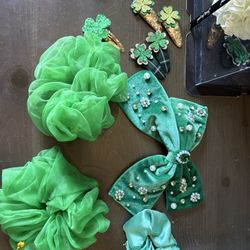 St Patrick’s Day Bows And Scrunchies 