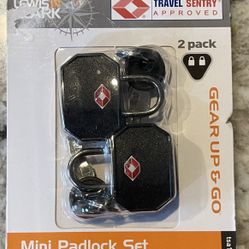 Padlocks (2)- Lewis N. Clark TSA16 Indicator Black Padlocks