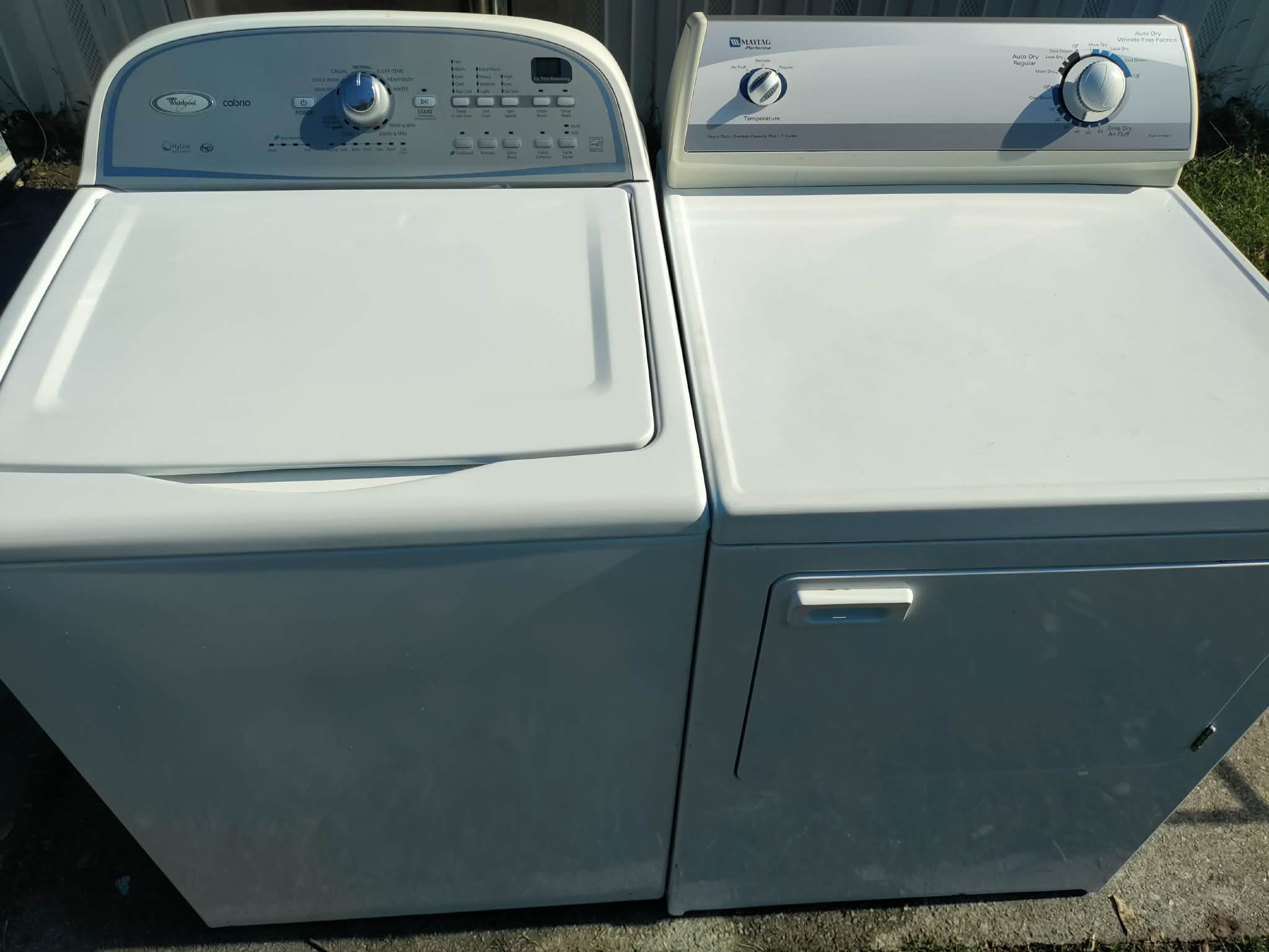 Whirlpool Washer and Maytag Dryer