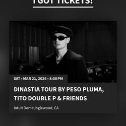 Peso Pluma Concert Ticket 3/21