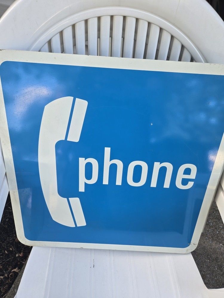 Double Sided Telephone Sign With Bracket