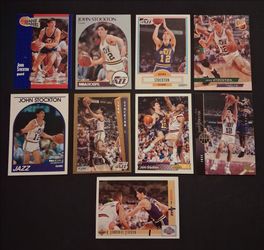 JOHN STOCKTON Basketball Card lot x9 HOF Utah Jazz