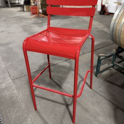 Red Metal Bar-height chairs