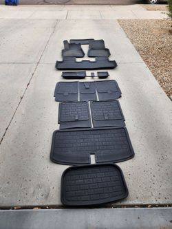 2022 tesla model Y 7 seater floor mats full set
