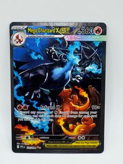 🔥 2025 Pokémon PFL EN Phantasmal Flames #125 Mega Charizard X ex SIR Rare Mint