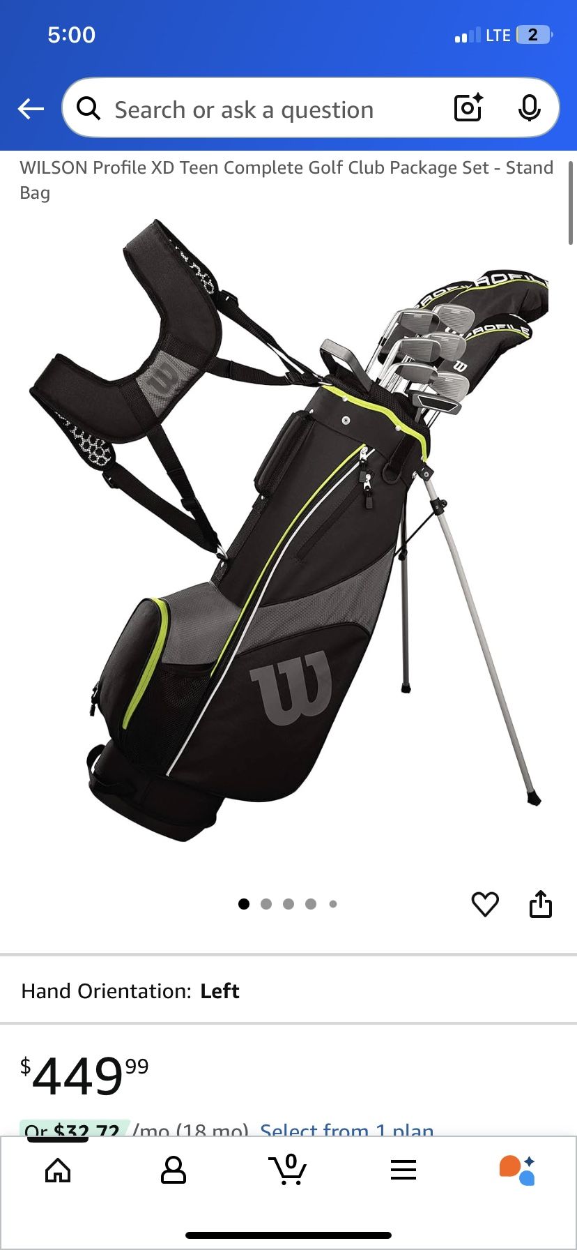 Wilson Profile Xd Teen Golf Clubs