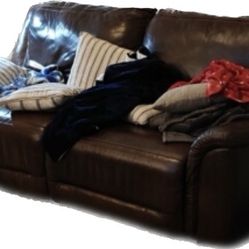 Brown Leather Recliner Couch/sofa