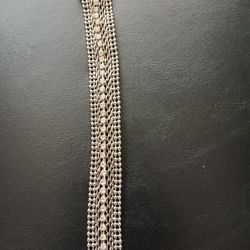 Vintage Silver / Diamond 7" Bracelet 