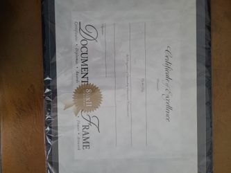 5 Solid Black Wooden Document Frames For Sale! 