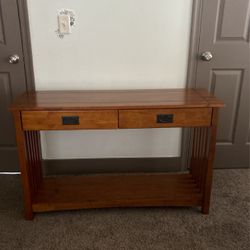 Brown console table 