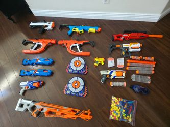 NERF Gun Lot & Accessories Raptor