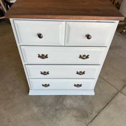 Grey/Blue 4 Drawer Dresser