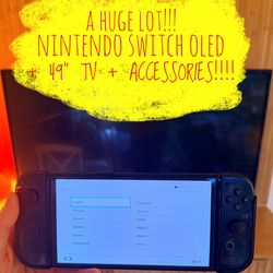 A HUGE LOT! Switch OLED + TV LG 49" + Accessories