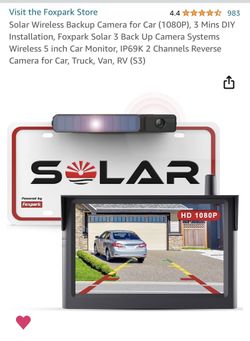 Solar Car Backup camera