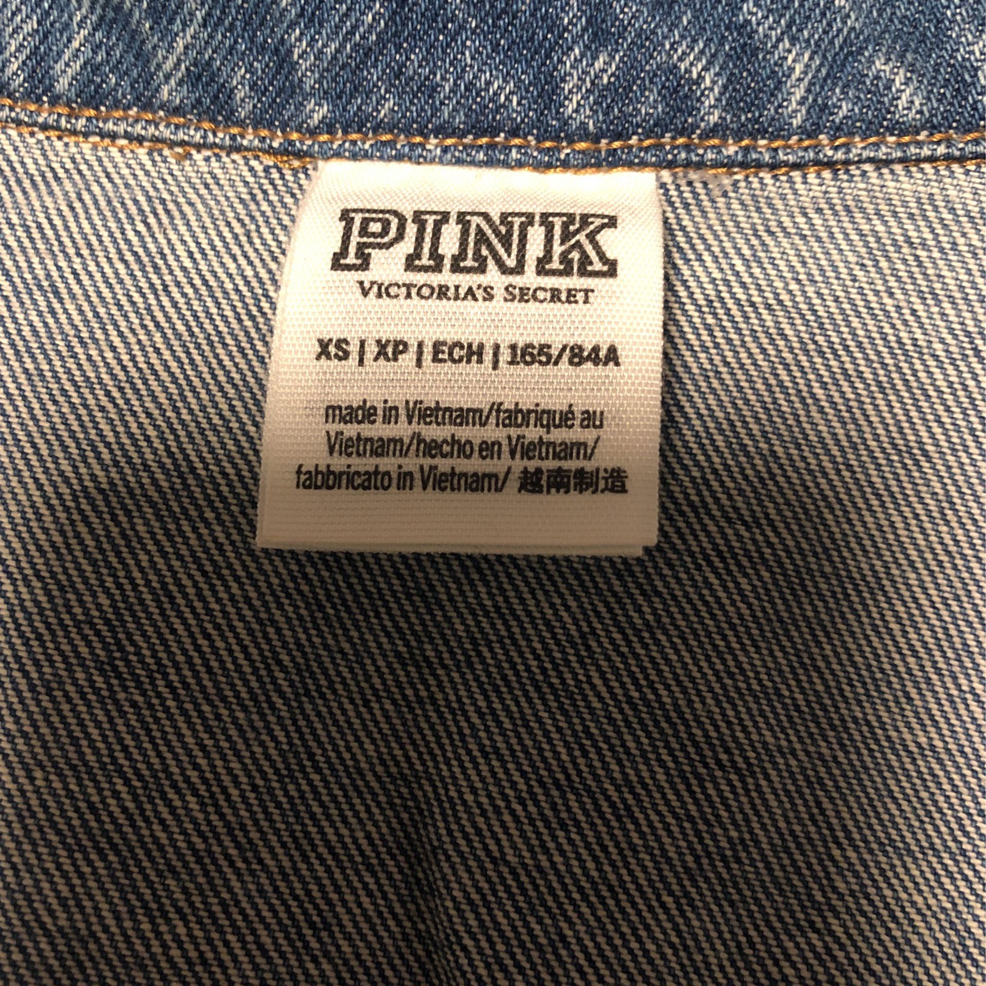 Cute Over Size Crop Pink Denim Jacket 