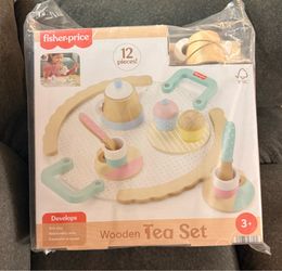 New Fisher Price Wooden Tea Set