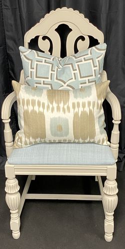 Pretty Painted Chair & Pillows