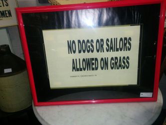 No dogs signe