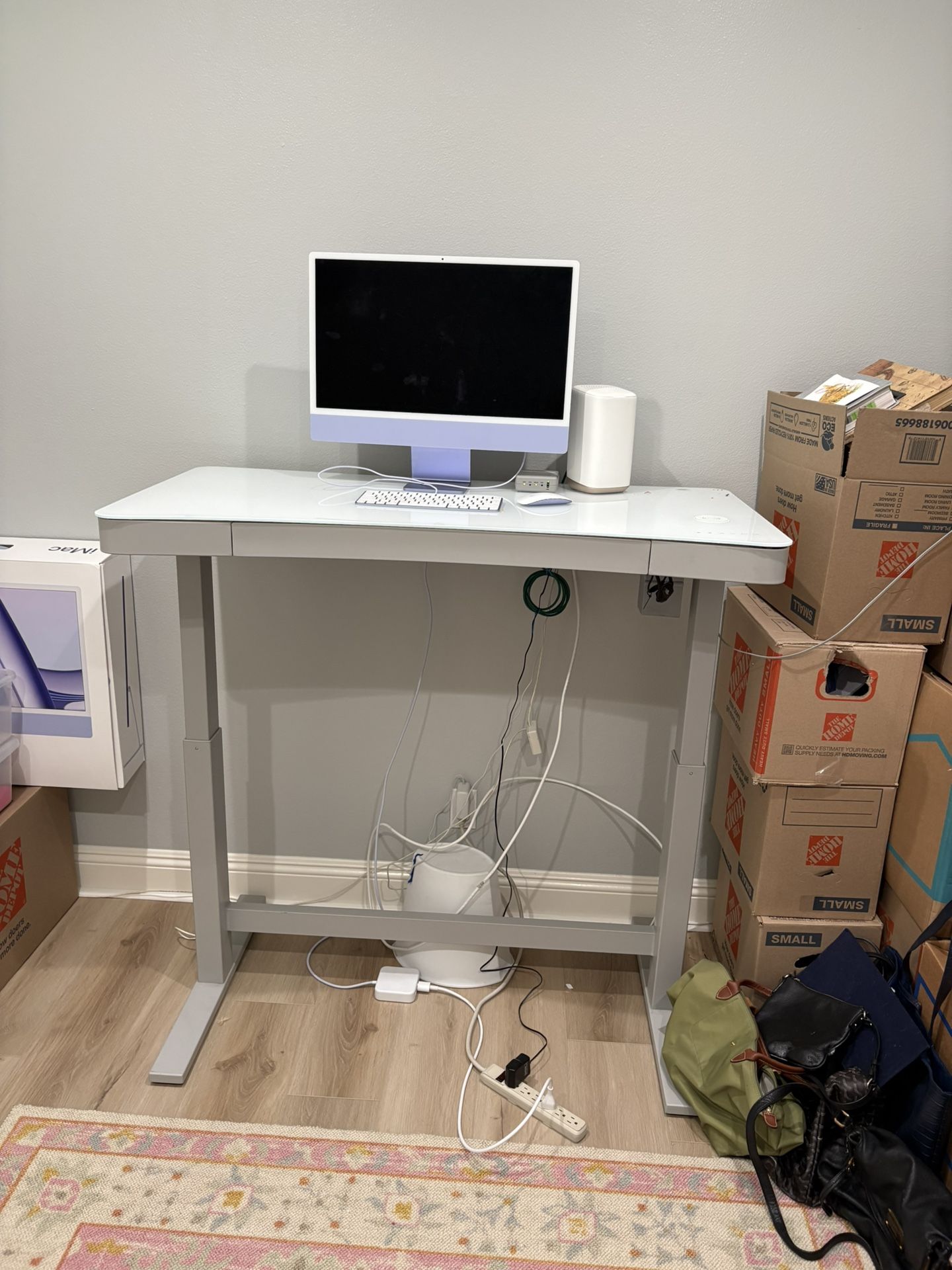 White Standing Desk