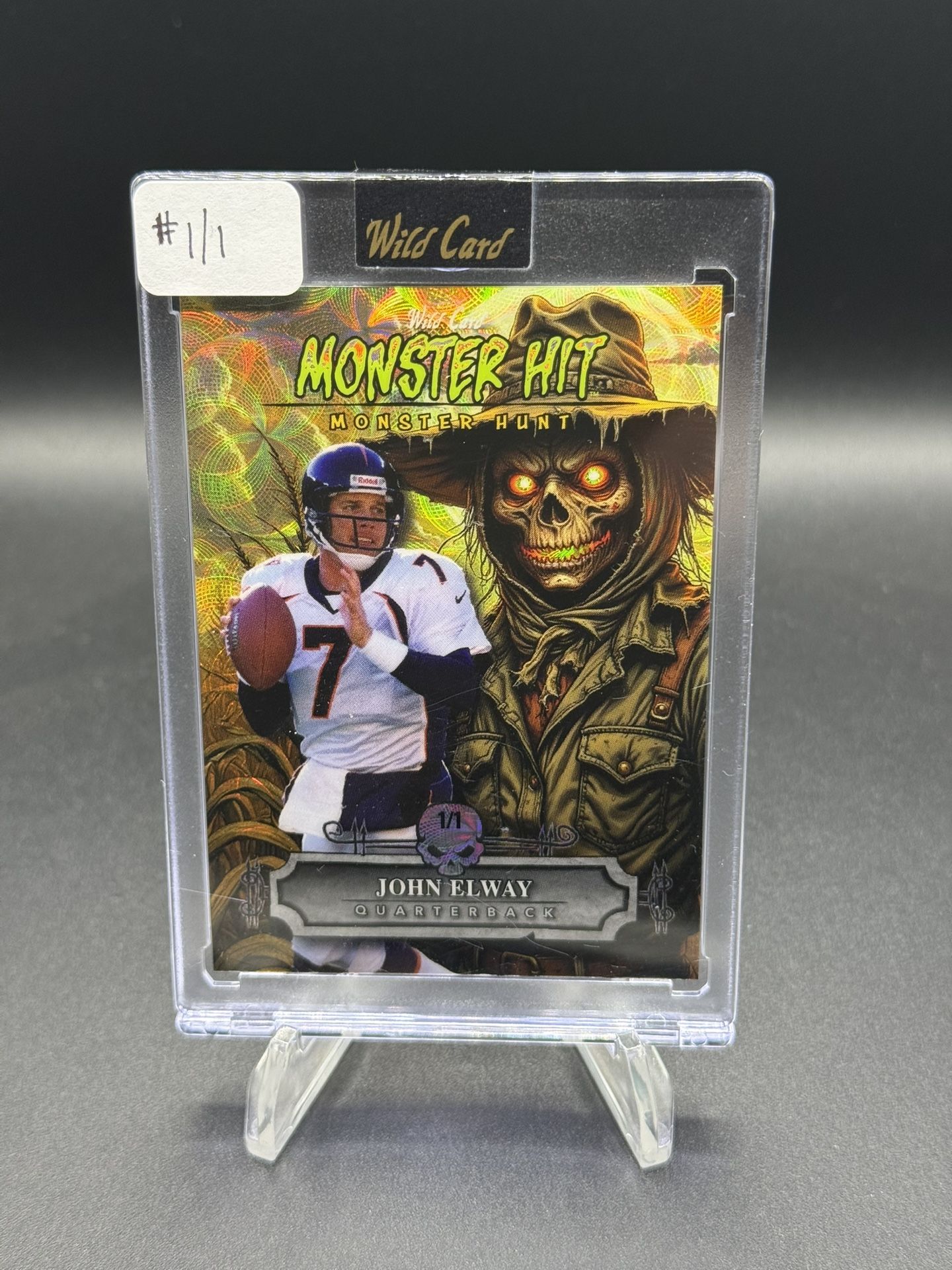 2025 Wild Card Monster Hit Monster Hunt #MHSC-JE John Elway #1/1 (Sealed)