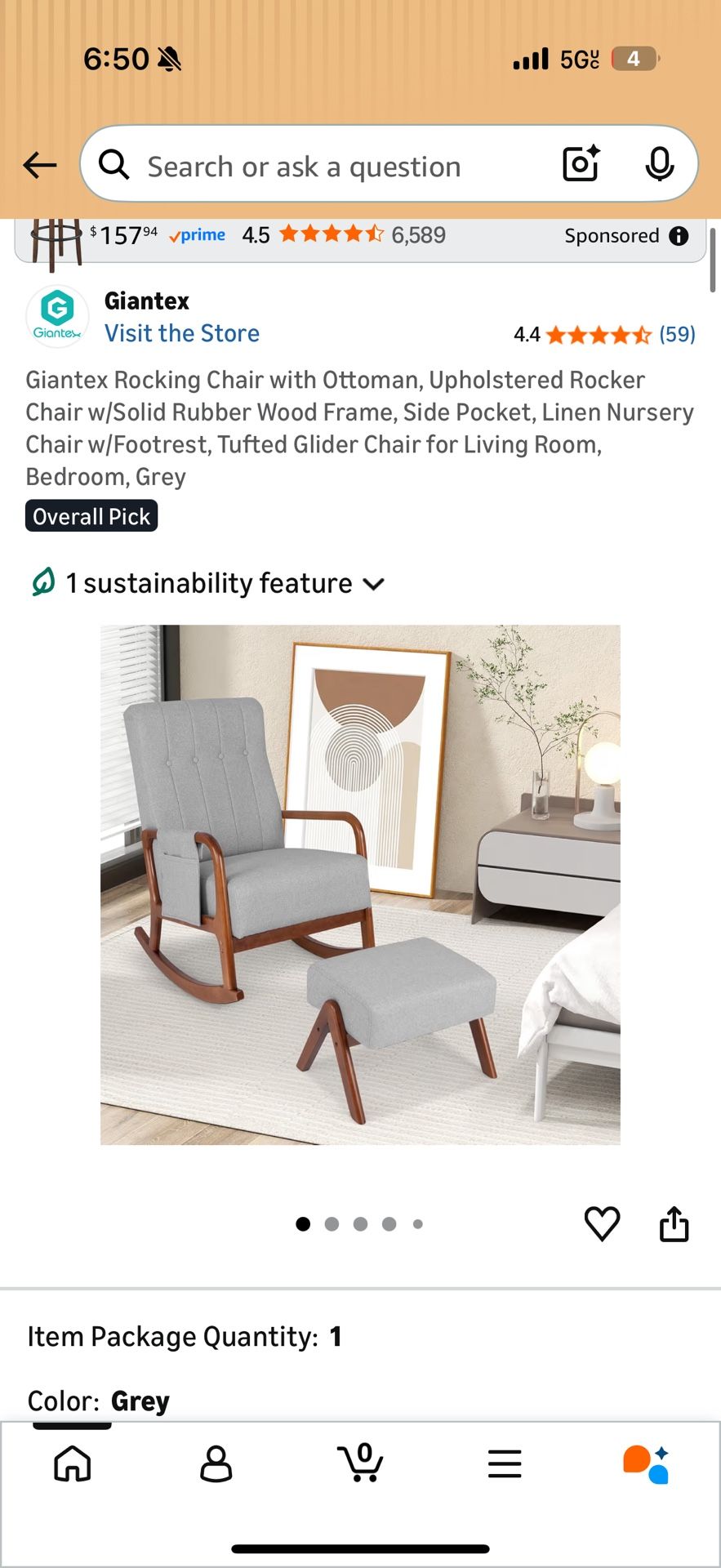 Rocking Chair With Ottoman