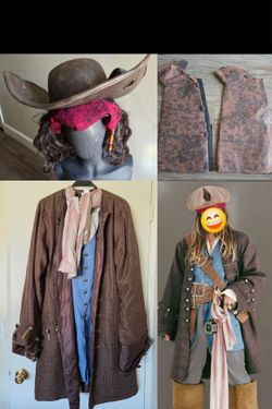 Jack Sparrow Pirates of the Caribbean cosplay halloween costume sz XL adult