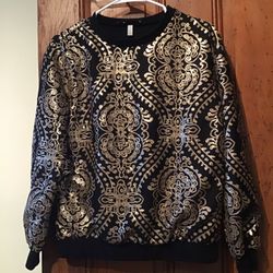 Black With Gold Sequins Size Small