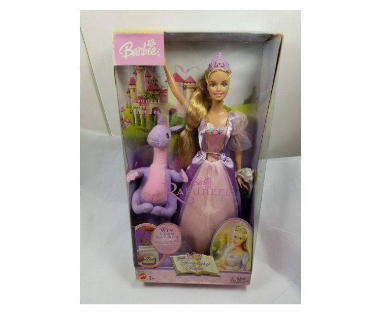 Black Barbie Rapunzel From The Fairy Tale Collection 