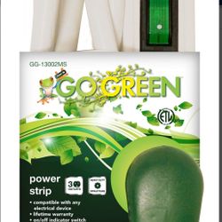 GoGreen Power Power Strip, 3 Outlet, White, 3/Pack (GG-13002MS)