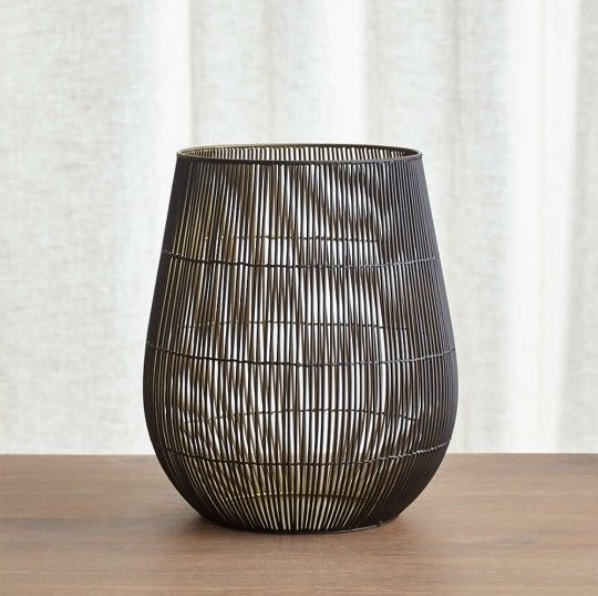 Crate & Barrel Set Of 2 Wire Candle Holders