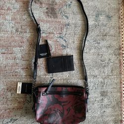 New Simply Vera Crossbody Purse And Wallet Combo