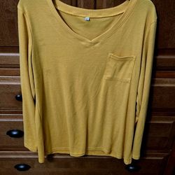 Mustard Yellow Long Sleeve Shirt 