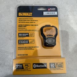 New Dewalt Jobsite Pro Wearable Speaker
