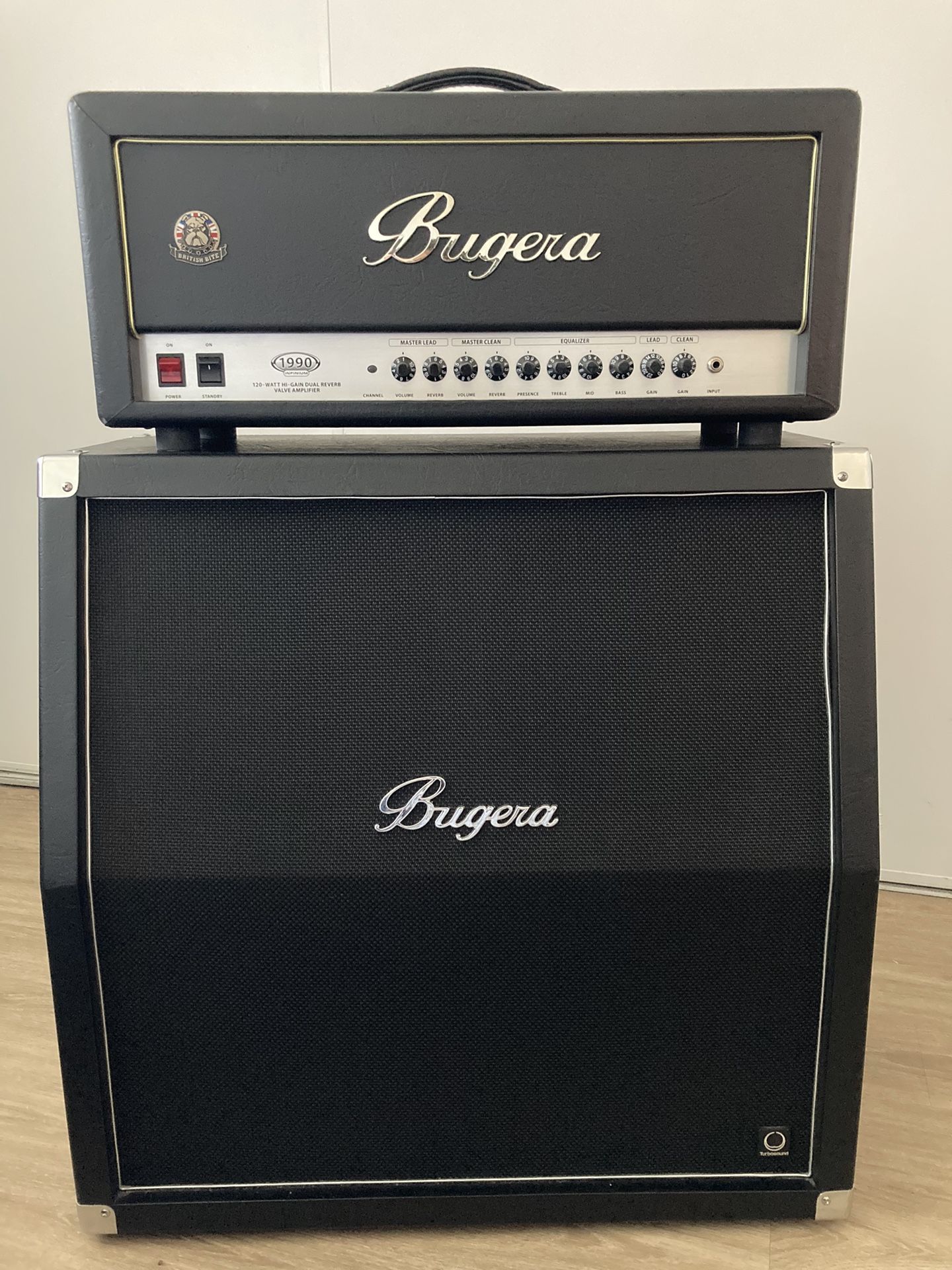 Bugera 1990 Infinium Amp Head & 412TS Speaker Cabinet Half-Stack