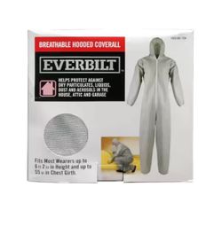 Men's XL Grey SMS Breathable Hooded Coveralls