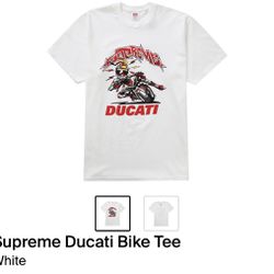 Supreme Ducati Bike Tee White Size Large 