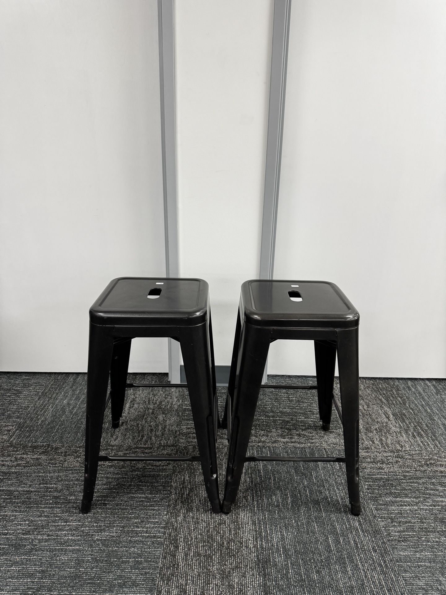 Compact and Durable! Used - Graphite Gray Metal Stools