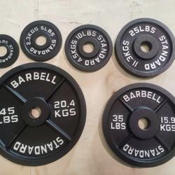 New Cast Iron Weight Plate 245lb Set; Olympic Cast Iron Weight Plates 245lb 2 Inch Hole. Delivery 🚚 Is Available 